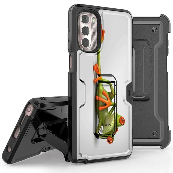 Armor Kombo Holster Rugged Cover Designed For Moto G Stylus 2022 Case Animals Series