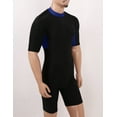 thumbnail image 3 of Miaeowve Men One Piece Shorty Wetsuit Surfing Diving Rashguard Swimsuit Half Sleeves Sun Protective Bathing Suit Navy_Blue XXL, 3 of 7