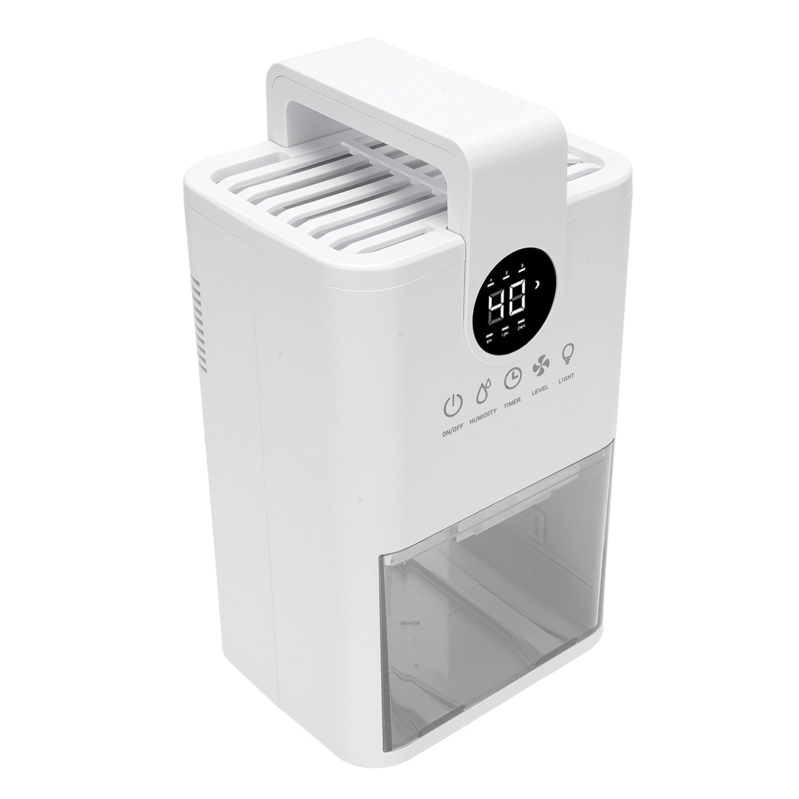 Small Dehumidifier, Compact Home Dehumidifier Efficient Quiet Timer 1L Water Tank  for Bathroom US Plug