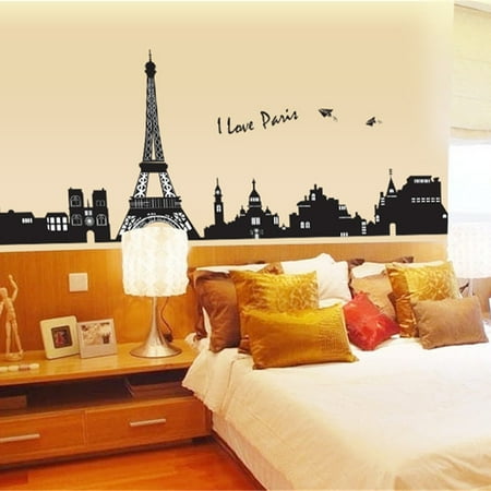 Wall Decals Paris Eiffel Tower Home Inspira Diy Removable Pvc Art Decals Wall Murals Vinyl Wall Decor France Romantic For Office Kids Living Room