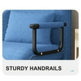 thumbnail image 6 of Convertible Sofa Bed with 3 Positions for Small Spaces - Compact Foldable Design with High-Density Cushioning & Linen Cover for Apartments/Dorms, 6 of 9