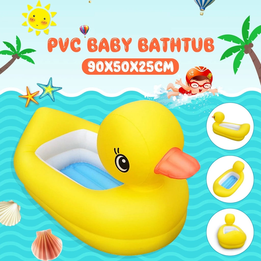 Cotonie Baby Inflatable Ducks Bathtub Mini Portable Infant Toddler