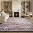 thumbnail image 4 of SAFAVIEH Tucson Sally Oriental Machine Washable Area Rug, Pink/Beige, 10' x 14', 4 of 14