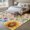 Pink Yellow Beige, variant on Area Rug for Living Room, Sunflower Non-Slip Indoor Large Carpet for Bedroom/Dining Room, Colorful Flowers Summer Botanical Watercolor Washable Low-Profile Rectangle Floor Runner Rugs - 4 x 6 Ft