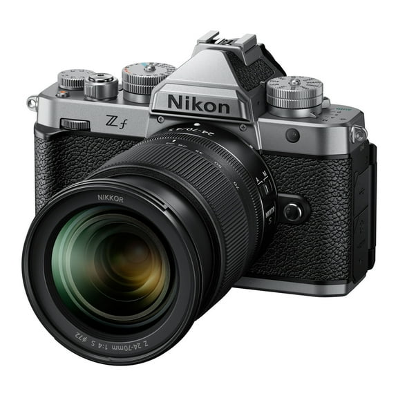 Nikon Zf Mirrorless Camera with 24-70mm f/4 Lens - Full Frame, 24.5MP, 4K UHD Video Recording with Dual Card Slots (Silver)