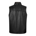 thumbnail image 6 of Mens Sleeveless Jackets Stand Up Collar Zip Up Fleece Lined Motorcycle Thicken Warm Winter Jacket Black S, 6 of 7