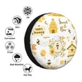 thumbnail image 4 of Goofa Farm Bee Cute Honey Pattern Universal Tire Cover for Jeep, SUV, Truck, and Trailer – Waterproof, UV-Resistant,Easy to Install, Fits 14"-17" Tires-15 inch, 4 of 6
