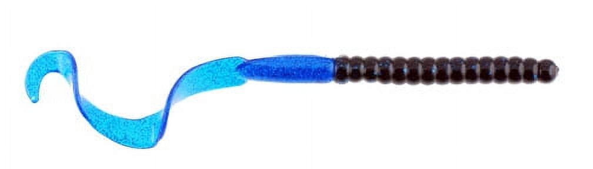 (2 pack) Berkley PowerBait® Power Worm Fishing Bait, Black/Blue, 7in