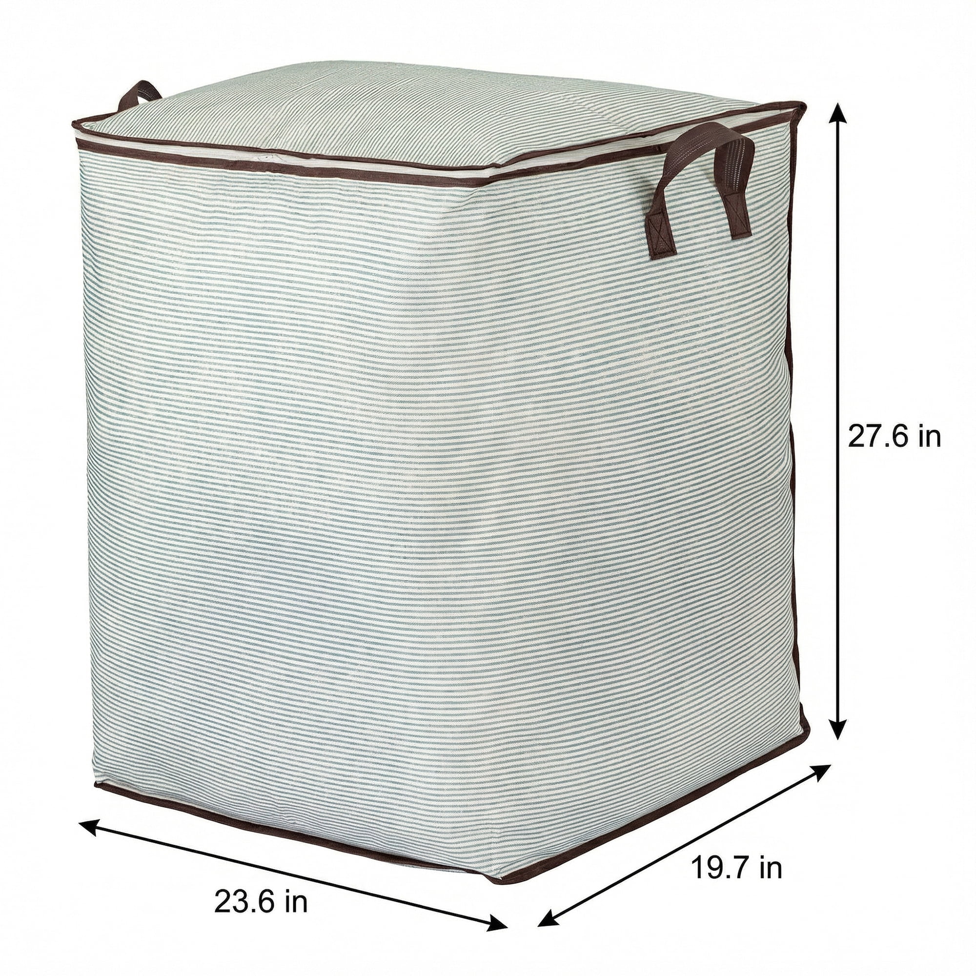 Unique Bargains Clothes Storage Bag for Organizing with Handle Green 19.7" x 23.6" x 27.6"