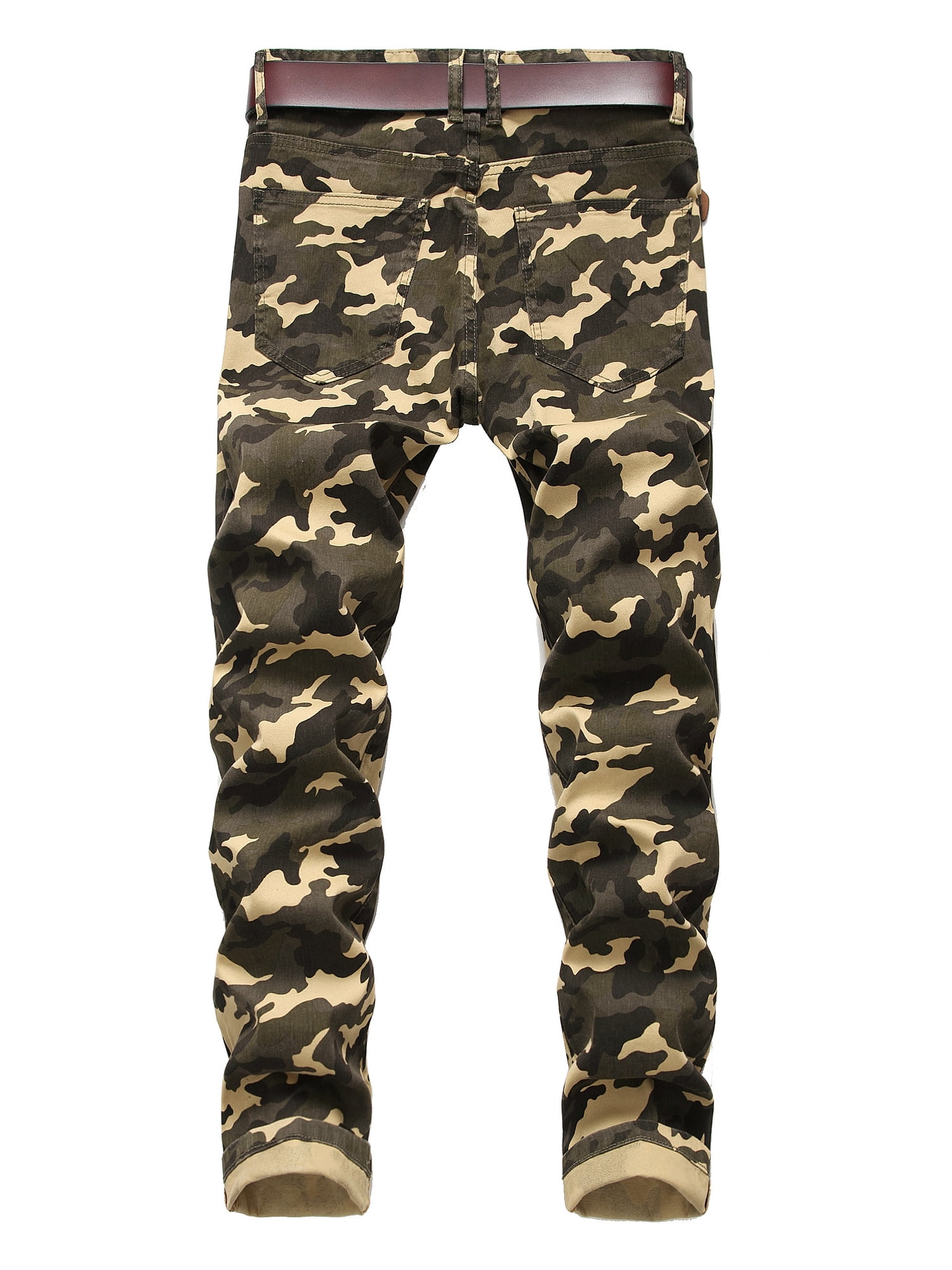 camo cargo pants mens slim fit