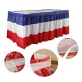 thumbnail image 4 of PATLOLLAV 4th Of July Plastic Table Skirt Red/White/Blue Disposable 29"*168" Table Skirt, 426cm Patriotic Decoration for 4th July/Memorial Day Parties, 4 of 6