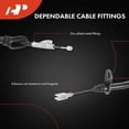 thumbnail image 4 of A-Premium Rear Driver and Passenger Side Parking Brake Cable Assembly Compatible with Nissan Models: Maxima 2008-2014, 2-PC Set - Replace# 365309N00A, 365319N00A, 4 of 9