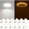 thumbnail image 1 of Luminaria FREELICHT, paquete de 12 luces LED empotrables de 15 cm, 5CCT, 1 of 7
