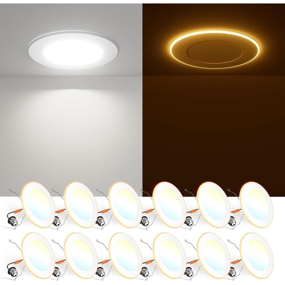 Luminaria FREELICHT, paquete de 12 luces LED empotrables de 15 cm, 5CCT