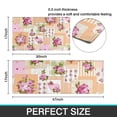thumbnail image 7 of Pioneer Flower Floral Print Pattern Kitchen Rugs Sets Of 2,Anti Fatigue Kitchen Mat Rugs Non Slip Washable,Decorative Kitchen Floor Mats for Kitchen,Sink,Laundry,17"x30"+17"x47", 7 of 7