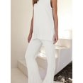 thumbnail image 4 of 2 Pieces Outfits Sleeveless Knit Top & Pants Sets Lounge Long Pajamas Set, 4 of 6