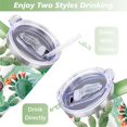 thumbnail image 5 of 40oz Cactus Seamless Pattern Stainless Steel Flip Straw Tumbler Spill Proof Travel Cup Double Wall Vacuum Insulated Coffee Mug with Top Handle, 5 of 6