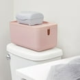 iDesign Cade Lidded Storage Bin, Blush
