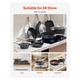 thumbnail image 3 of 19 Piece Pots and Pans Set, Granite Nonstick Cookware, Induction Compatible, Kitchen Cookware Set with Lids & Protectors, Black, 3 of 7