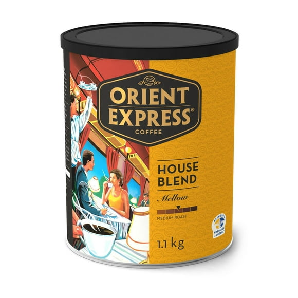Orient Express® Mélange maison torréfaction moyenne café moulu 1,1 kg