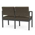 thumbnail image 5 of Lenox Steel Reception Waiting Room 2 Seats Chair / Charcoal Steel / Brown, 5 of 5