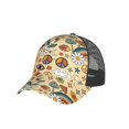 thumbnail image 7 of Disketp Mushrooms And Rainbows Peace Print Trucker Hat Men Women - Mesh Baseball SnapBack Cap, 7 of 7