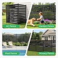 thumbnail image 6 of EAYSG 42" H x 38" W Heavy-Duty Metal Outdoor Privacy Fence Panel, Rustproof AC Unit & Trash Can Screen, No-Dig Installation with 12" Ground Stake, Expandable Design - Black, 6 of 7