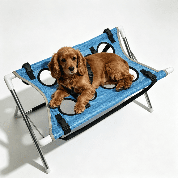 Pet Grooming Hammock, 8-Hole Polyester Mesh for Small Dog Cat Bath Heavy-Duty Pet Bath Stool for Small & Medium Dogs, Joint Support & Restraint