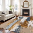 thumbnail image 2 of 5'x7' Area Rugs, Brown Blue Abstract Indoor Outdoor Area Rug for Living Room Bedroom, Ombre Vintage Oil Painting Modern Art Washable Bathroom Rugs Kitchen Floor Carpet Mats Home Decor Aesthetic, 2 of 8