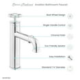 thumbnail image 6 of Avallon Single Hole, Single-Handle Wheel, Bathroom Faucet in Chrome, 6 of 11