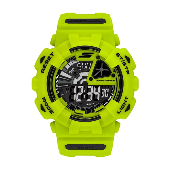 Skechers Men's HydroPro Digital Yellow Plastic Watch