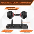 thumbnail image 6 of CuisinSmart Adjustable Dumbbell Set 25lbs, Fast Weight Adjustment with Anti-Slip Handle & Tray, Home Gym Strength Training Equipment for All Fitness Levels, 6 of 9