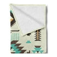 thumbnail image 2 of Southwestern Soft Flannel Fleece Throw Blanket, Ethnic Illustration of a Zigzags Design Triangular Iconic Artwork Motifs, Cozy Plush for Indoor and Outdoor Use, 60" x 80", Multicolor, by Ambesonne, 2 of 5