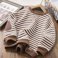 thumbnail image 2 of HCNTES Girls/Boys/Kids Cotton Long Sleeve T Shirts Crewneck Basic Long-Sleeve Tee Shirts(Brown,7-8 Years), 2 of 6