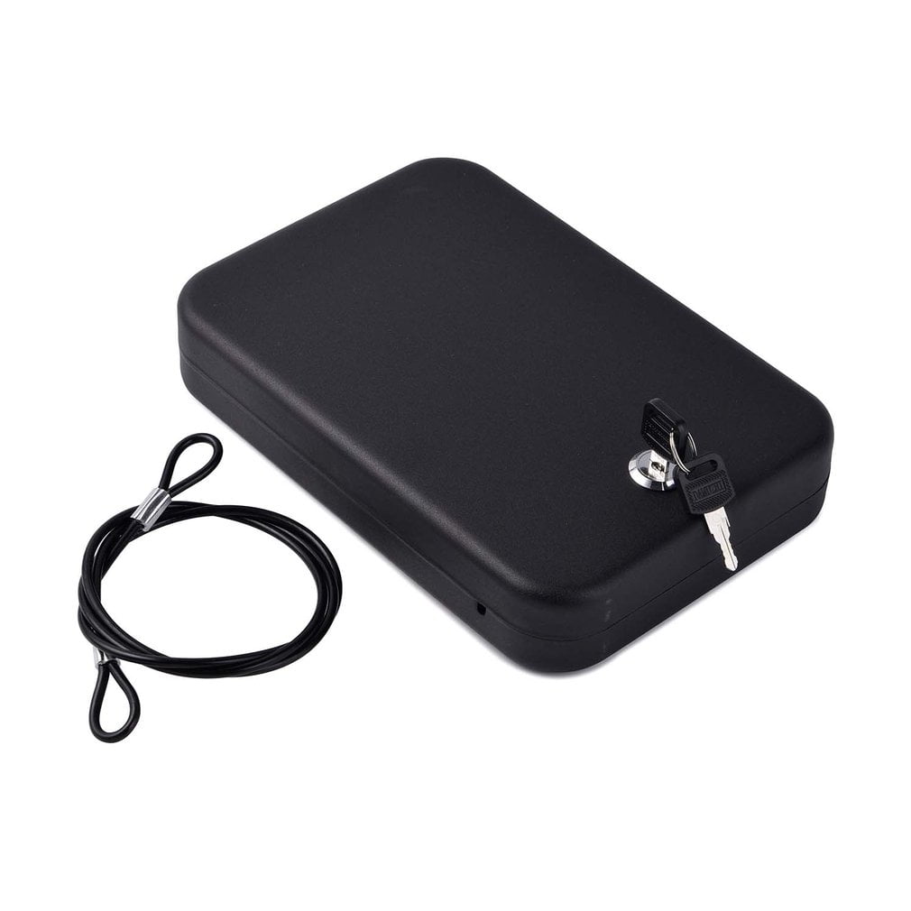 OS300K Portable Safes Snap Pistol Box Safe Keyed Lock Box Burglary Bullet Large Privacy Box
