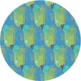 thumbnail image 1 of Ahgly Company Machine Washable Indoor Round Transitional Deep-Sea Green Area Rugs, 5' Round, 1 of 7
