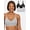 Black / Grey Heather, variant on Women's Seamless Triangle Bra, 2-Pack, Sizes S-4XL