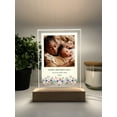 thumbnail image 3 of Personalized Photo Wood Stand Night Light Up Lamp LED Any Picture Custom Text Free Engrave Keepsake Flowers For Mom Mommy Mother's Day Gift!, 3 of 7
