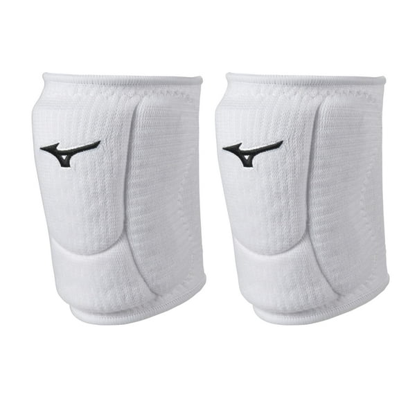 Rodilleras de voleibol Mizuno LR6 Pro ECO para mujer, grandes, blancas