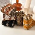 thumbnail image 7 of Cute crew socks with floral pattern for women, teens, girls, cottagecore, ruffles, vintage, 7 of 7