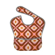 Bingfone Mess-Proof Baby Bib - Waterproof Bib For Baby Boy Or Girl With Food Catcher Pocket, Unisex-70s Retro Style
