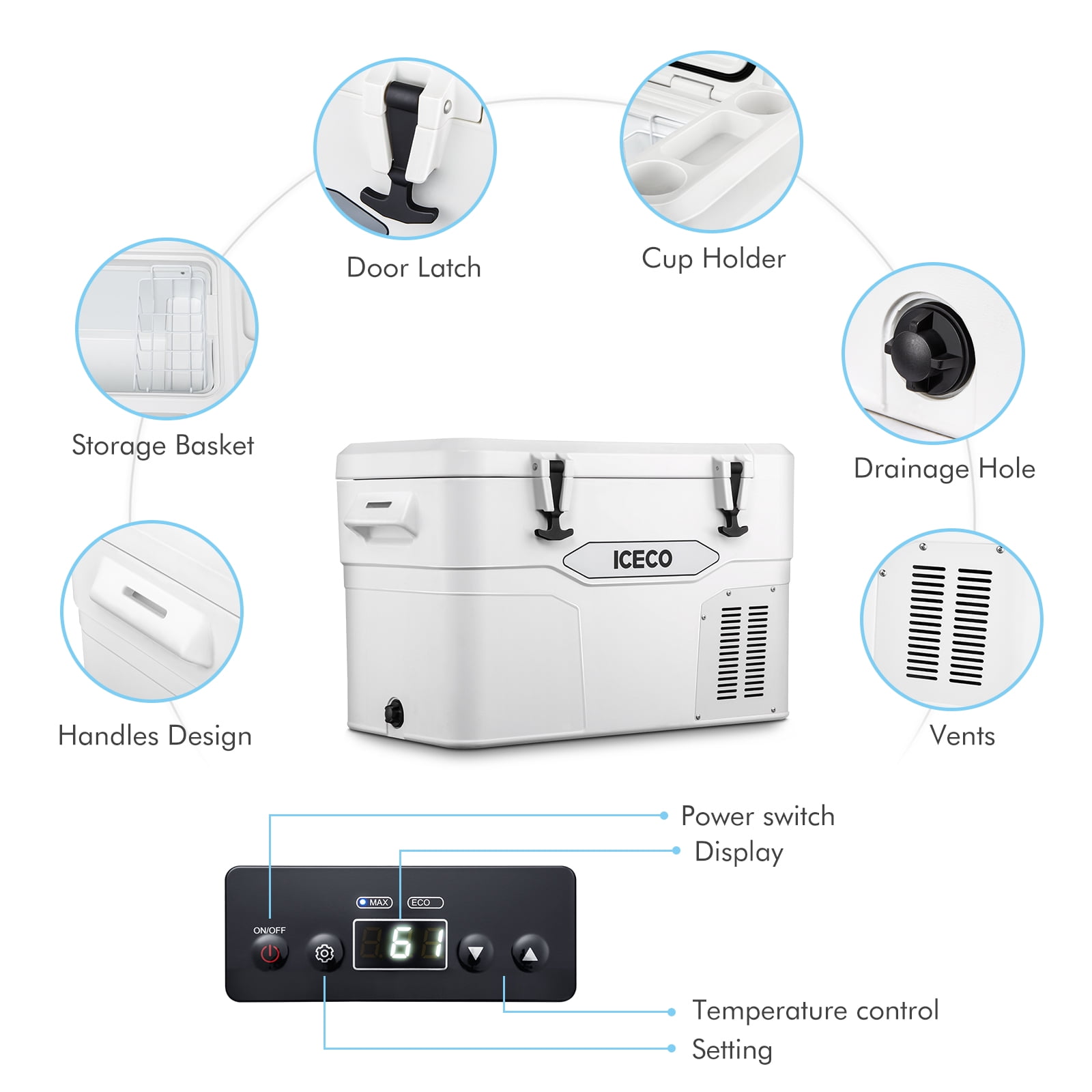 Buy ICECO JP42 Pro 42 Liter 3 in 1 Portable Refrigerator, 12 Volt
