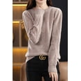 thumbnail image 3 of Maydear Womens Crewneck Cable Wool Sweater, Casual Long Sleeve Pullover Tops, 3 of 5