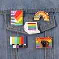 thumbnail image 3 of Lindo Color Arco Iris Esmalte Pin Creativo LGBT Metal Broche Insignias Solapa Orgullo Joyería Regalos Accesorios, 3 of 4