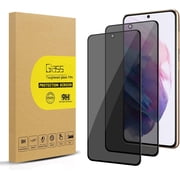 for 2 Pack Privacy Screen Protector for Samsung Galaxy S21 5G 6.2 inch [Anti-Spy Tempered Glass], Ultra HD, Anti-Scratch, Bubble-Free, Easy Install 9H Protective Glass Black