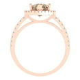 thumbnail image 4 of Halo Engagement Ring for Women - 2.38ct Yellow Moissanite in 18K Rose Gold Promise Ring, 4 of 6