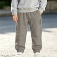 thumbnail image 4 of THJRPQJFD Toddler Boys Active Jogger Pants Pull-on Sweat Pants Kids Cotton Cute Baggy Sweatpants Casual Joggers School Jogging Bottoms with Pockets, 4 of 5