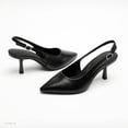 thumbnail image 3 of Women's Slingback Kitten HeelsPointed Closed Toe Pumps Shoes Black, 3 of 7