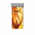 thumbnail image 2 of Beach Bedding Set with Sheet & Covers, Silhouette of a Woman Lying in a Hammock at Majestic Sunset View Dream Print, Printed Bedroom Decor 2 Shams, 4 Sizes, Burnt Orange, by Ambesonne, 2 of 3
