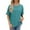 Sky Blue, variant on JGTDBPO Summer Top For Women Fashion Solid Color Casual Loose Round Neck Short Sleeves Pullover T-Shirt Basic Tee Tops Blouses